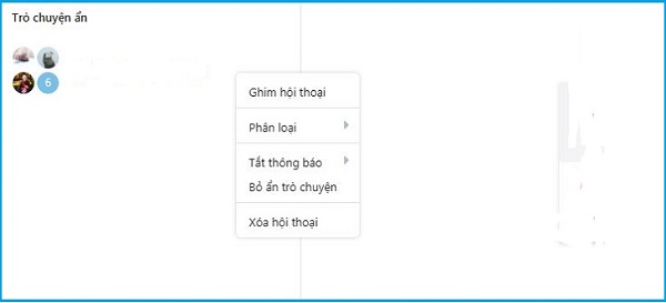 Cách bỏ ẩn tin nhắn zalo