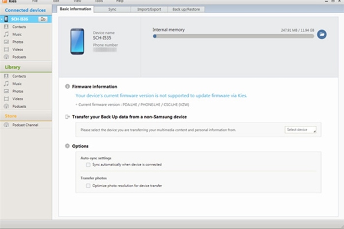 Tiện ích Samsung Kies là phần mềm do Samsung quản lý cực kỳ an toàn