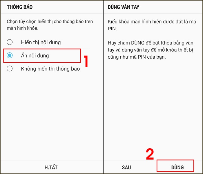 Thêm mật khẩu vân tay