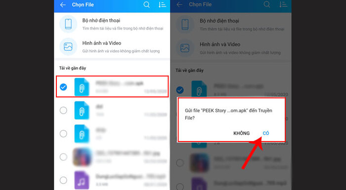 Nhấn "Có" để xác nhận