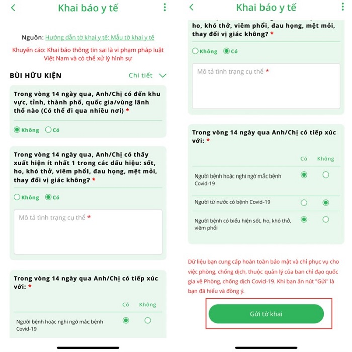 Gửi tờ khai