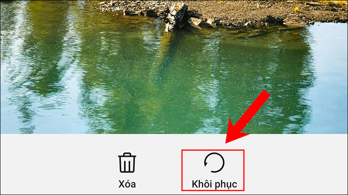 Chọn Khôi phục để hoàn tất