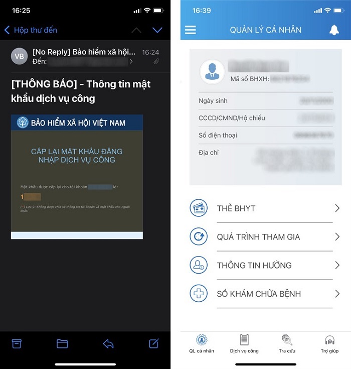 cách lấy lại mật khẩu ứng dụng VssID