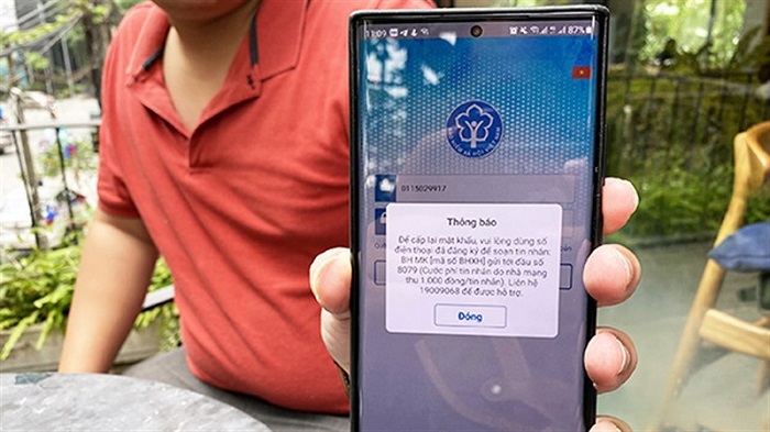 Lấy lại mật khẩu ứng dụng VssID qua cổng dịch vụ công
