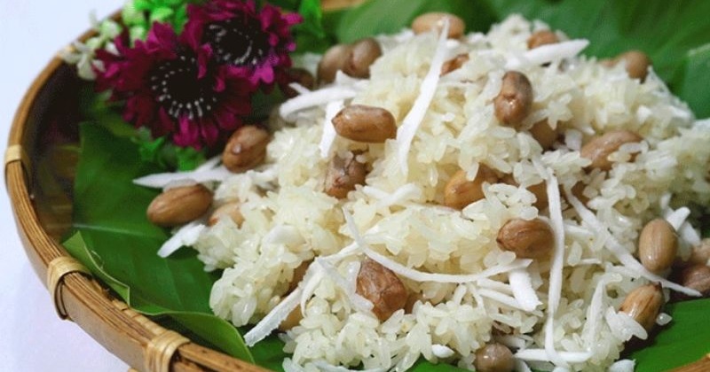 cách nấu xôi lạc bằng nồi cơm điện