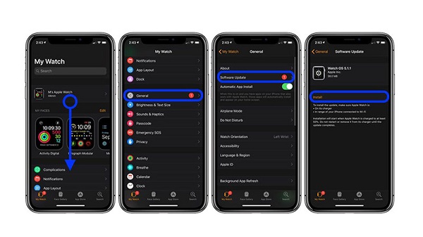 Cách cập nhật phần mềm trên Apple Watch trên iPhone