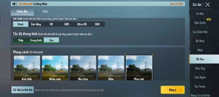 Thiết lập đồ họa game PUBG Mobile trên OPPO A76