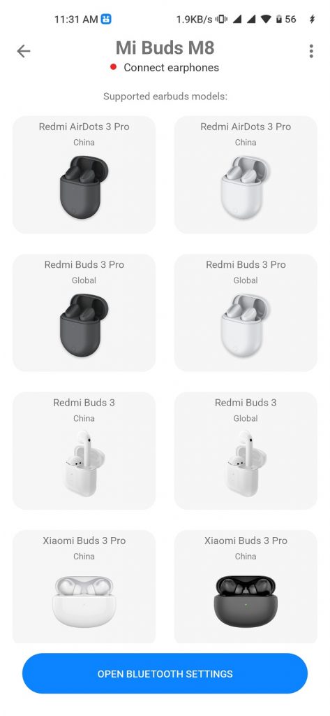 Ứng dụng Mi Buds M8 của bên thứ 3 sẽ giúp bạn thực hiện thao tác này