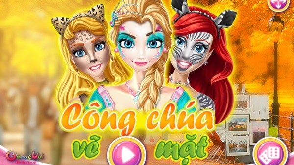 Game Công Chúa Vẽ Mặt (Face Painting Central Park)