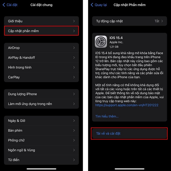 cách cập nhật iOS 15.4 chính thức