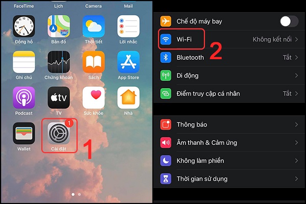 iPhone tự bật wifi