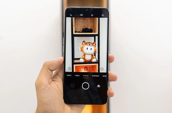 Giao diện camera trên OPPO A16