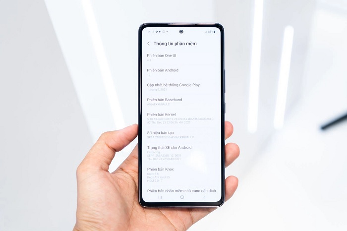 Thông tin phần mềm trên Galaxy A53 5G