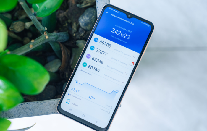 Điểm Antutu Benchmark máy đạt được 242,623 điểm
