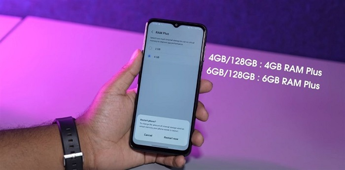 Galaxy F23 5G có thể tăng bộ nhớ tối đa 12GB