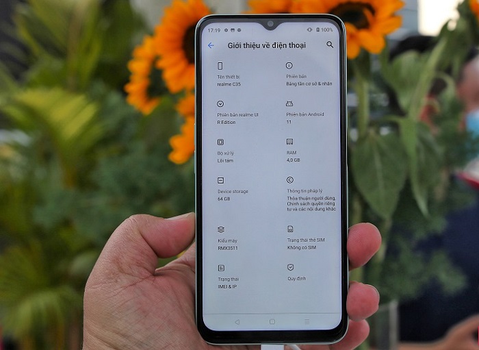 trên tay Realme C35