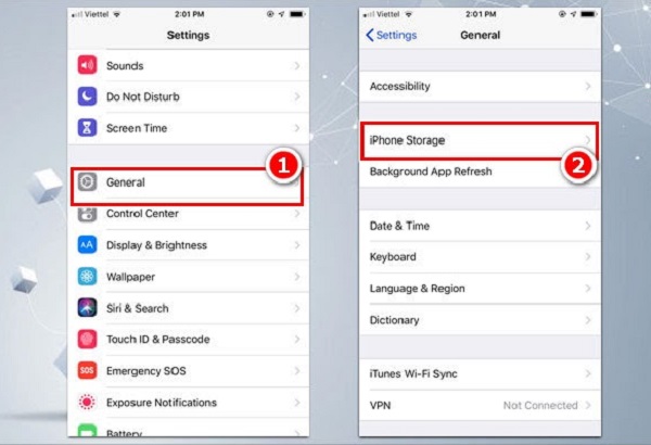 Cách xoá bộ nhớ đệm trên iphone