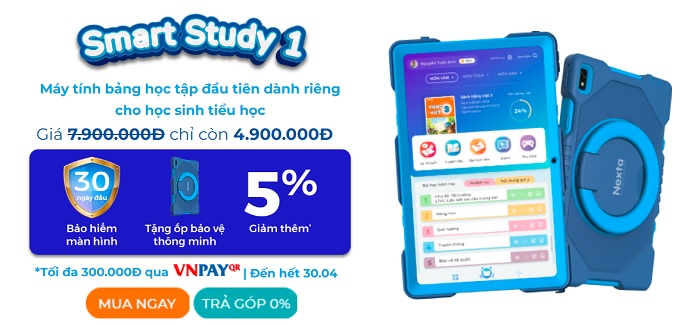 Giảm ngay 3.000.000đ khi mua máy tính bảng học tập Nexta Smart Study 1 tại Viettel Store 