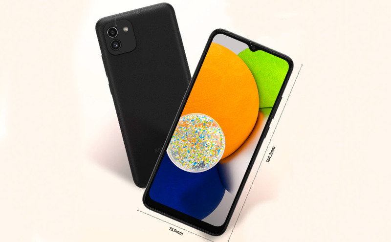 Samsung Galaxy A03 tuy có mức giá rẻ nhưng lại được trang bị màn hình lớn, camera 48MP và pin trâu 5000 mAh.
