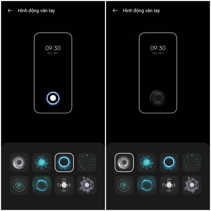 Hãy lựa chọn một hiệu ứng yêu thích bất kỳ và tắt màn hình để xem kết quả