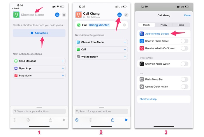 Thao tác theo các bước
