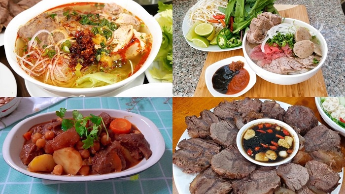 Các món bắp bò hầm được làm từ nồi áp suất