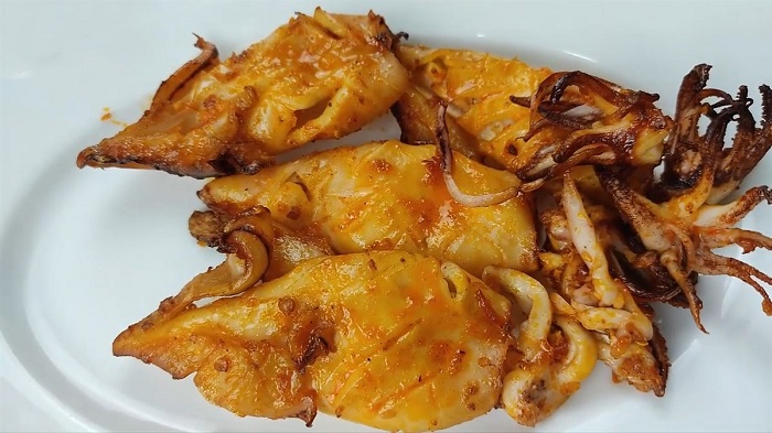 Mực nướng bằng nồi chiên không dầu ngon khó cưỡng