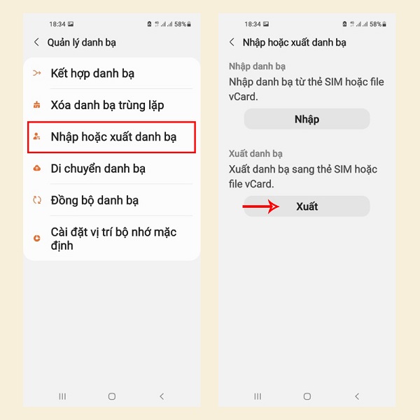 Cách lưu số điện thoại vào sim trên samsung