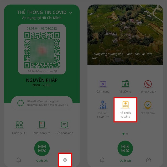 Xem hộ chiếu vaccine