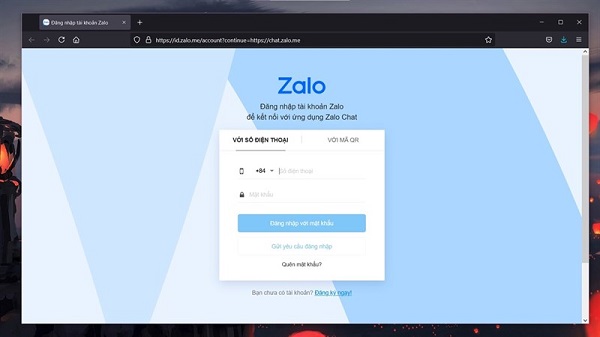 Chat zalo me không cần mật khẩu