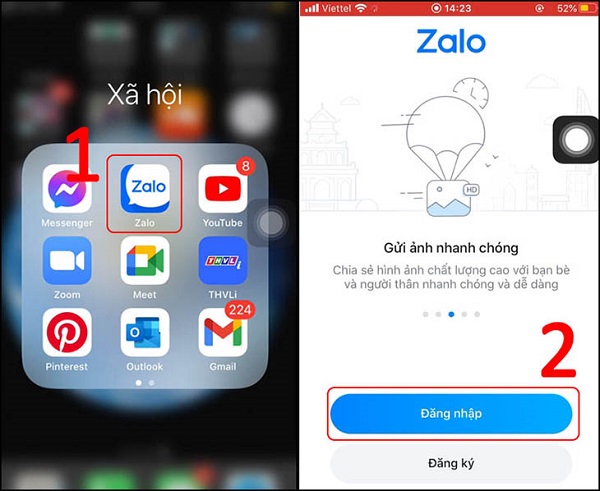Chat zalo me không cần mật khẩu