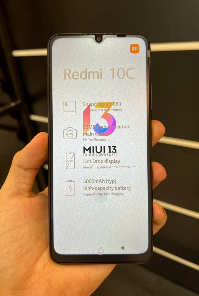 Redmi 10C chạy hệ điều hành Android 1, giao diện MIUI 13