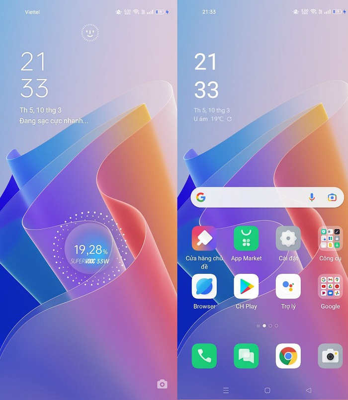 OPPO Reno7 Z 5G hỗ trợ sạc nhanh Super VOOC