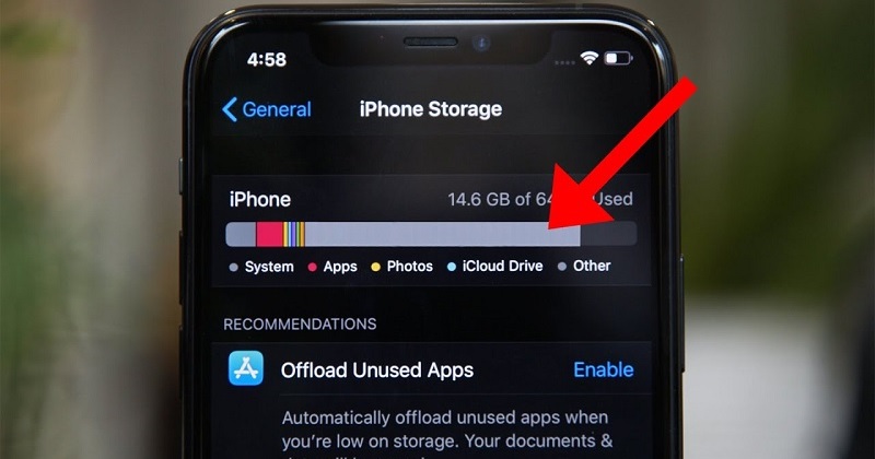 kiểm tra dung lượng iPhone