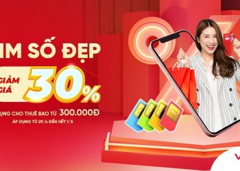 Giảm giá 30% SIM số đẹp áp dụng với thuê bao trị giá từ 300.000đ