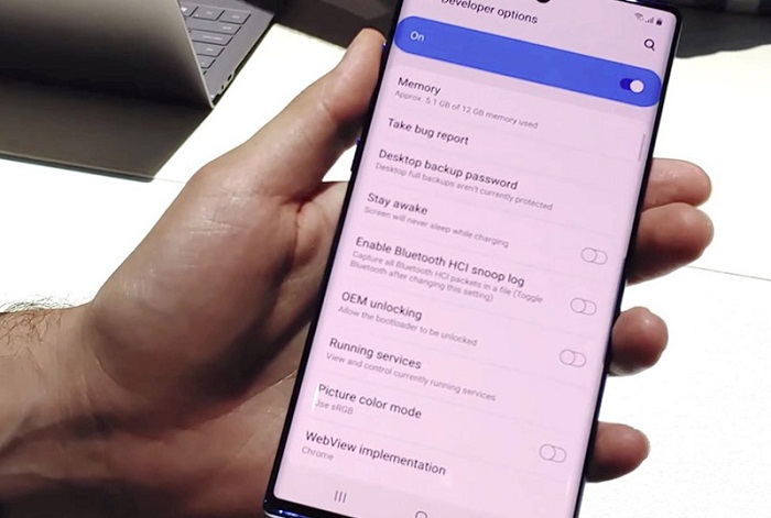 Quay trở lại mục Cài đặt, bạn sẽ thấy mục Tùy chọn nhà phát triển