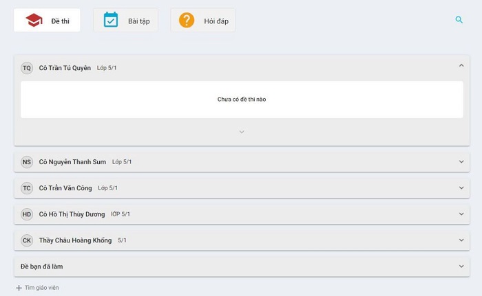 Giao diện của Azota