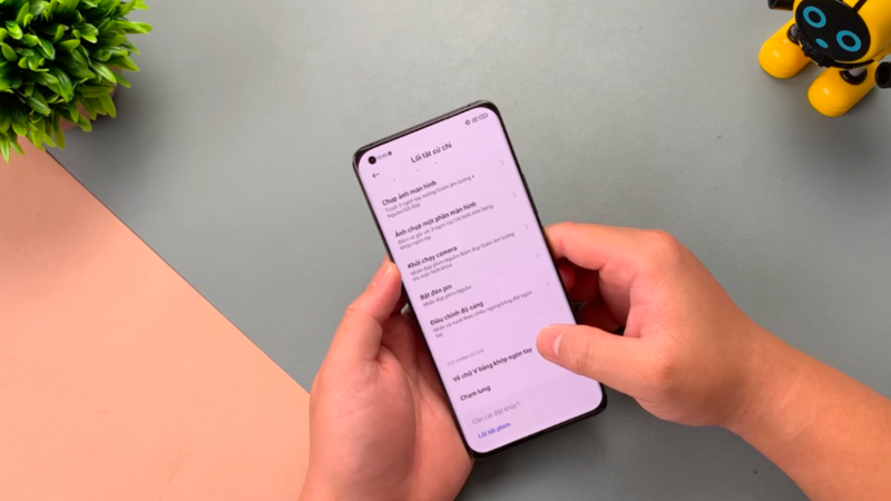 Bước 2: Trong phần Cài đặt bổ sung, bạn tìm mục Lối tắt cử chỉ