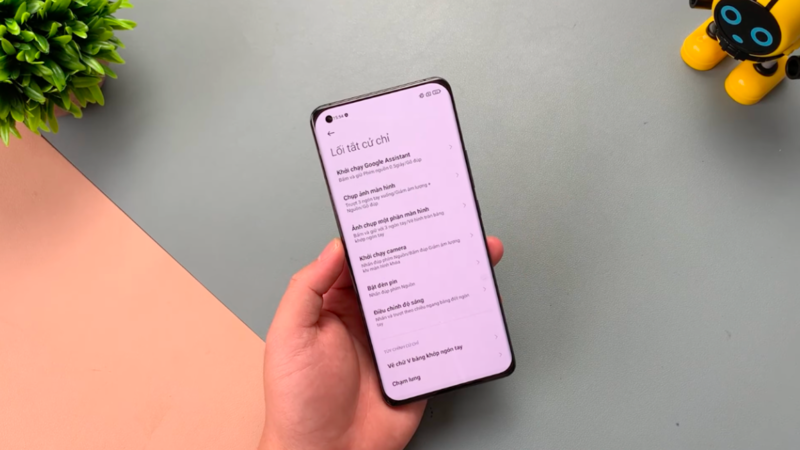 Bước 3: Trong phần Lối tắt cử chỉ, bạn tìm mục Chụp ảnh màn hình