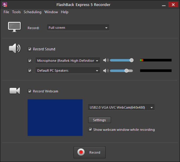 Quay video màn hình máy tính có tiếng
