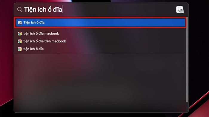 Tìm kiếm tiện ích ổ đĩa