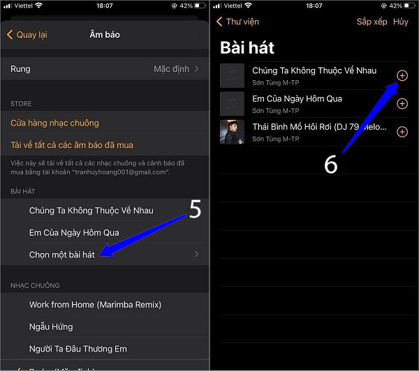 Cách cài nhạc chuông cho iPhone từ file nhạc có sẵn trên iPhone (1) Cách đặt chuông báo thức bằng bài hát cho iphone