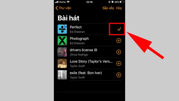 Chọn bài hát bạn muốn cài làm chuông báo thức Cách đặt chuông báo thức bằng bài hát cho iphone