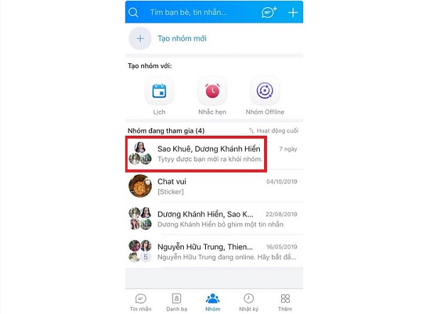 Cách khóa chat nhóm Zalo trên máy tính