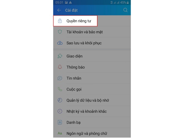 Cách khóa zalo người khác