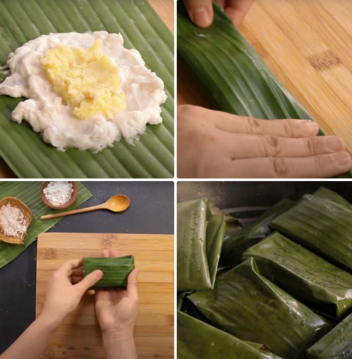 Gói và hấp bánh