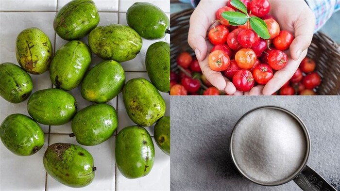 Nguyên liệu món nước ép cóc sơ ri