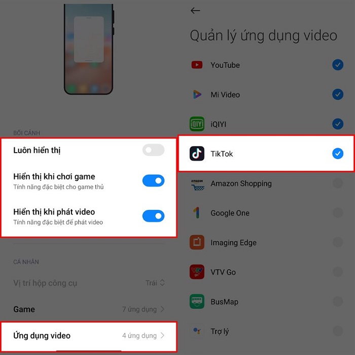 Lưu ứng dụng TikTok vào danh bạ quản lý của ứng dụng video