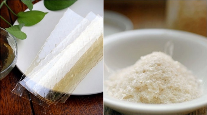 Lá hoặc bột Gelatin làm phần mousse
