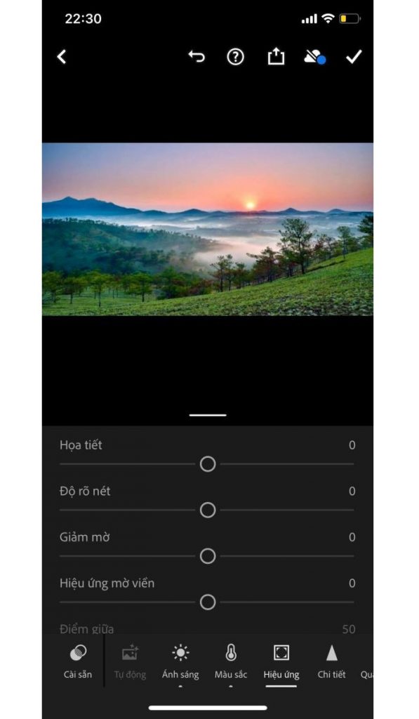 Tùy chỉnh hiệu ứng